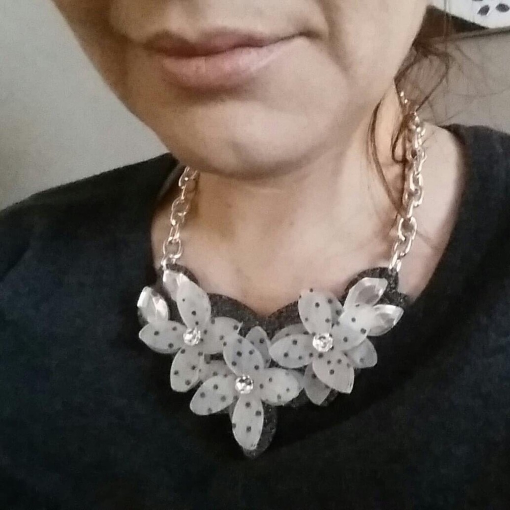 Color By Amber ladies eco resin Dottie statement necklace